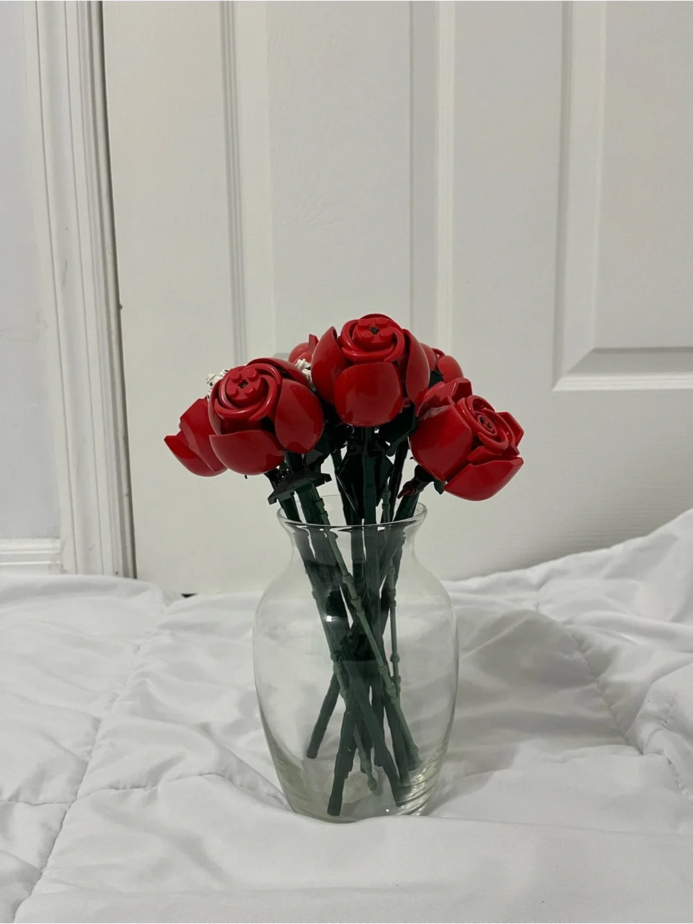 Lego red roses already built comes with vase